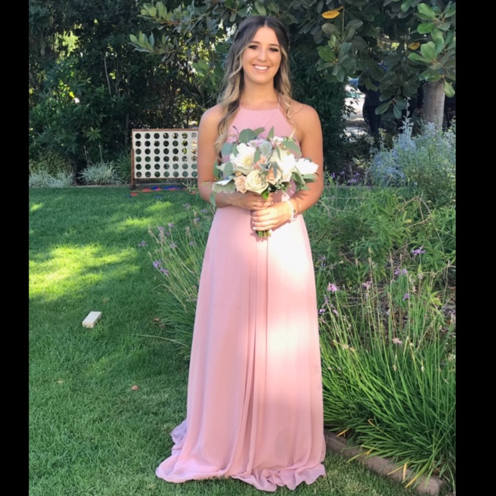 Azazie Ginger (color dusty rose)